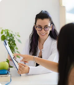 Profissional em consulta